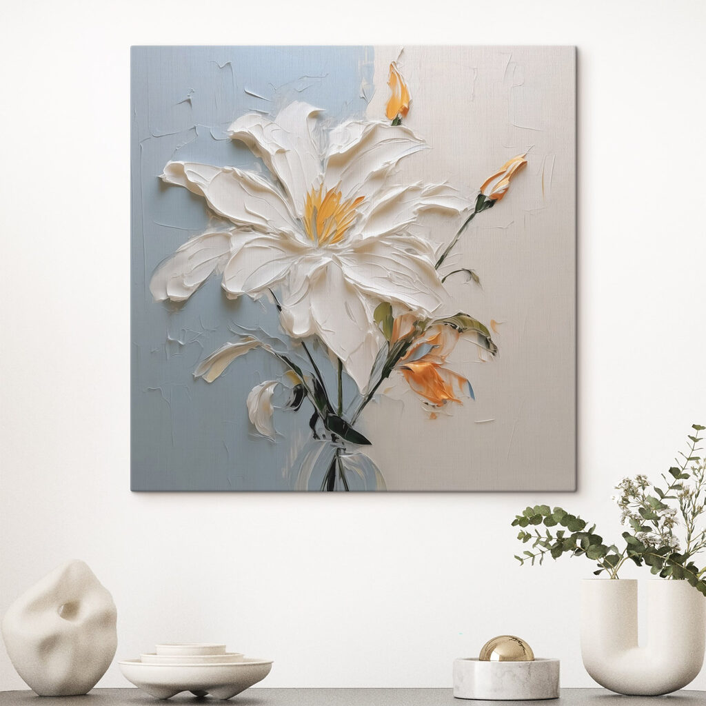 Floraison aux tons froids — intérieur 2