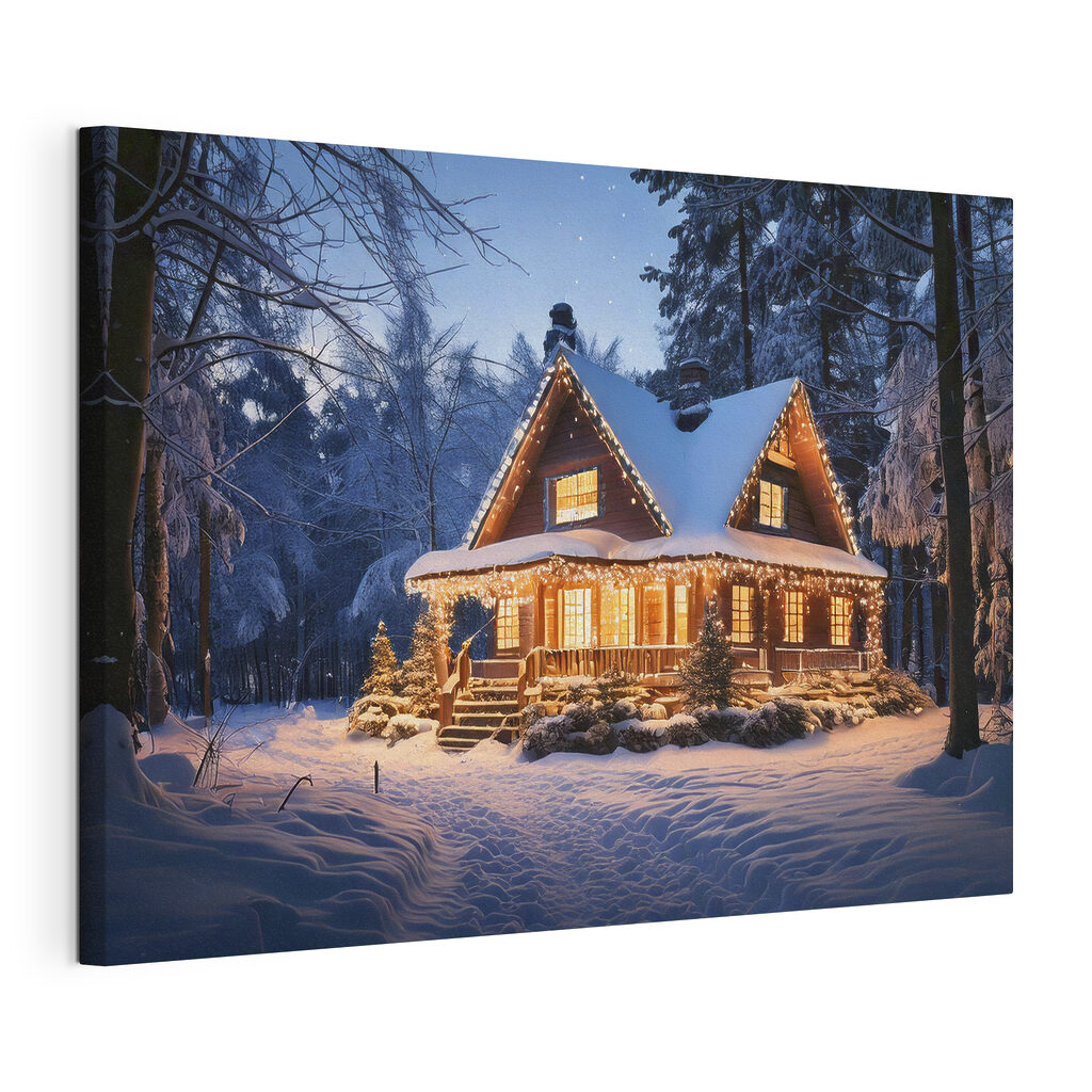 Maison de Noël enneigée — vue du produit
