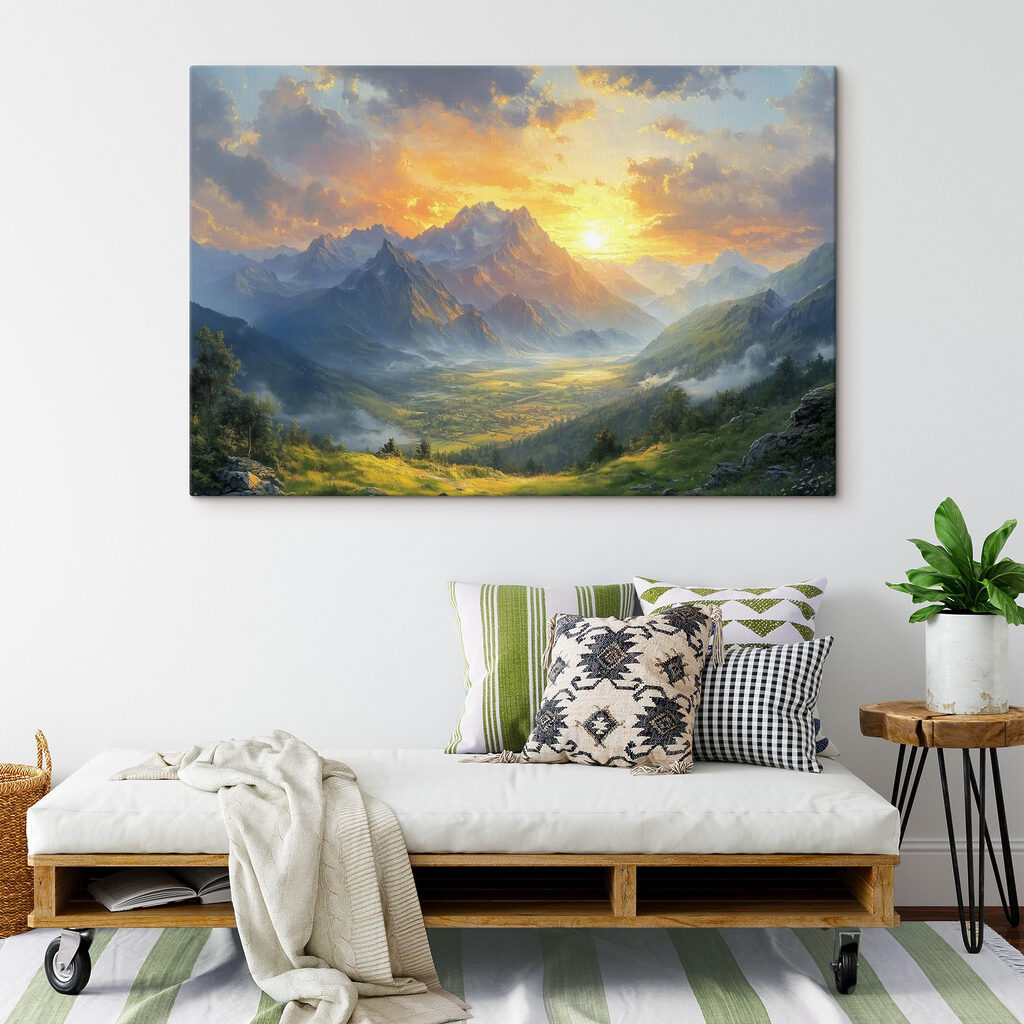 Soleil doré en montagne — intérieur 1
