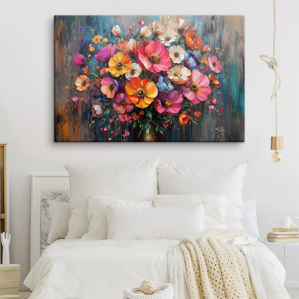 Bouquet coloré aux coulures — intérieur 1