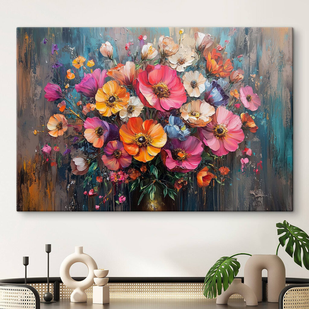 Bouquet coloré aux coulures — intérieur 2