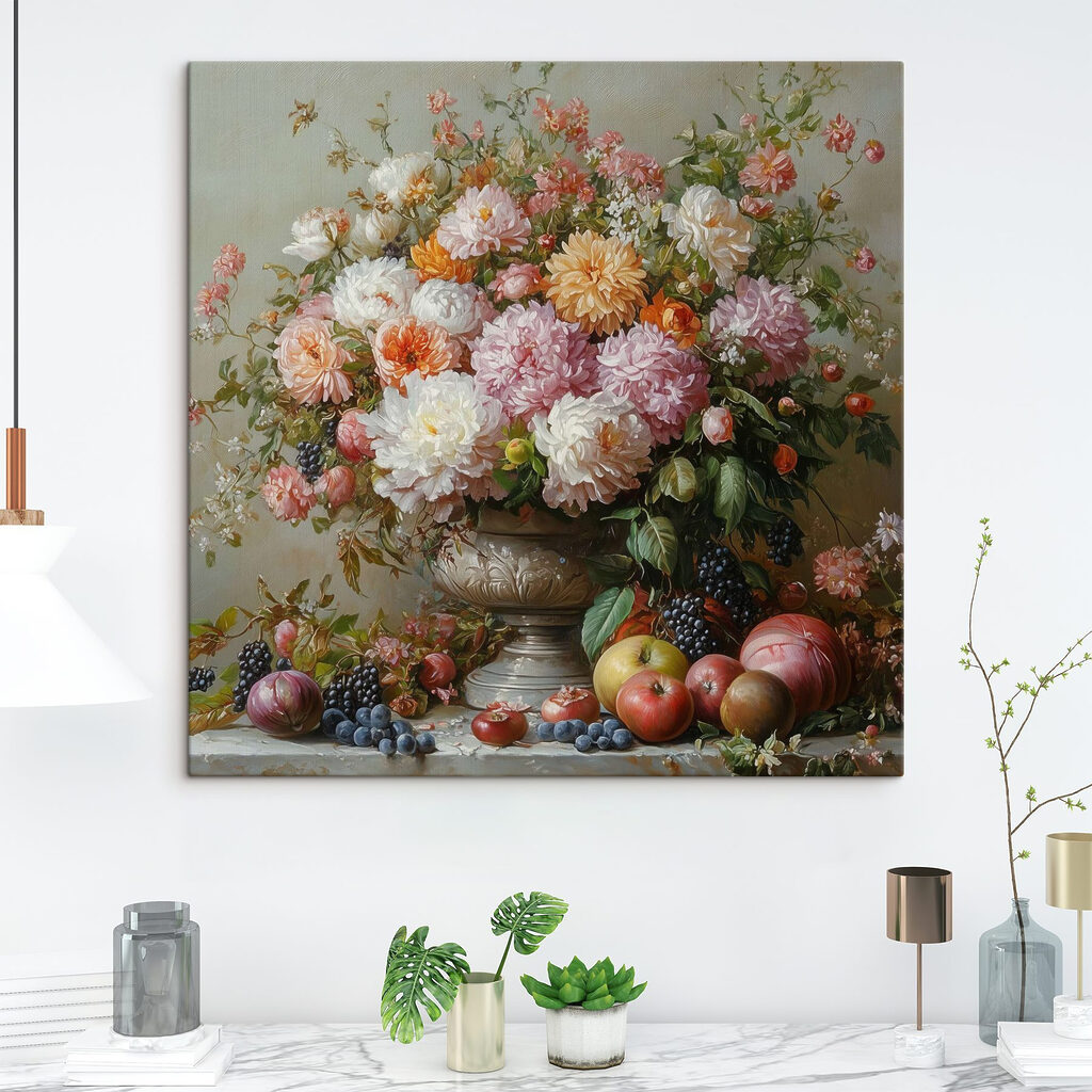 Dahlias et fruits — intérieur 2