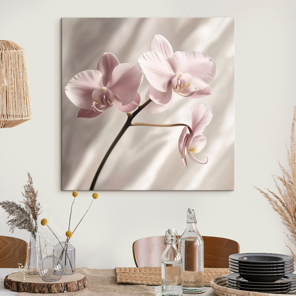 Orchidée rose et drapé — intérieur 3