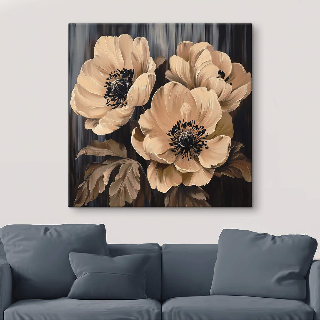 Fleurs crème et rayures — intérieur 3