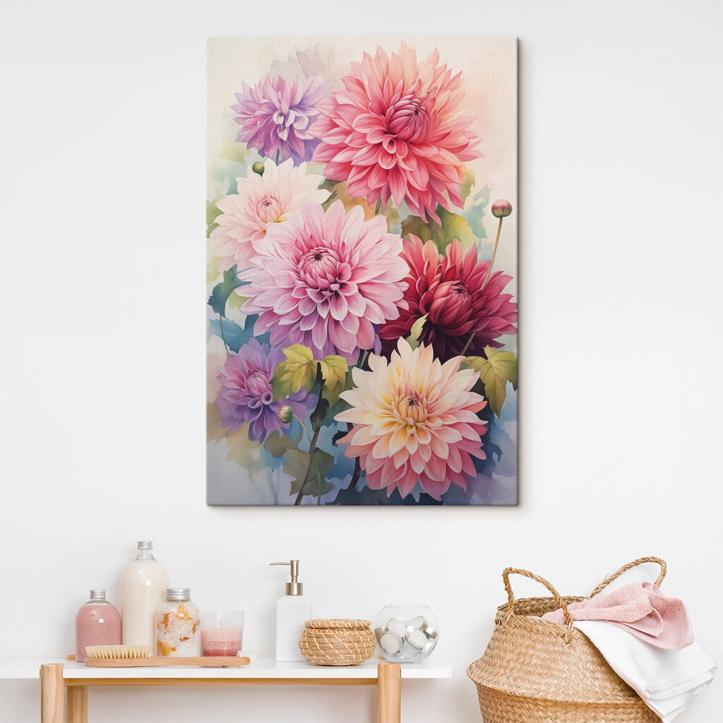 Dahlias joyeux à l’aquarelle — intérieur 2