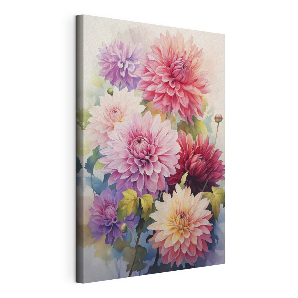 Dahlias joyeux à l’aquarelle — vue du produit