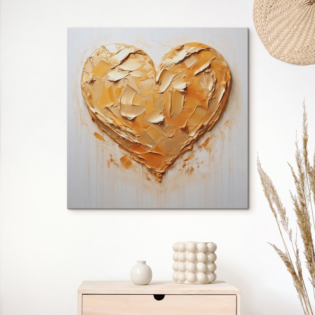 Cœur aux touches dorées — intérieur 2