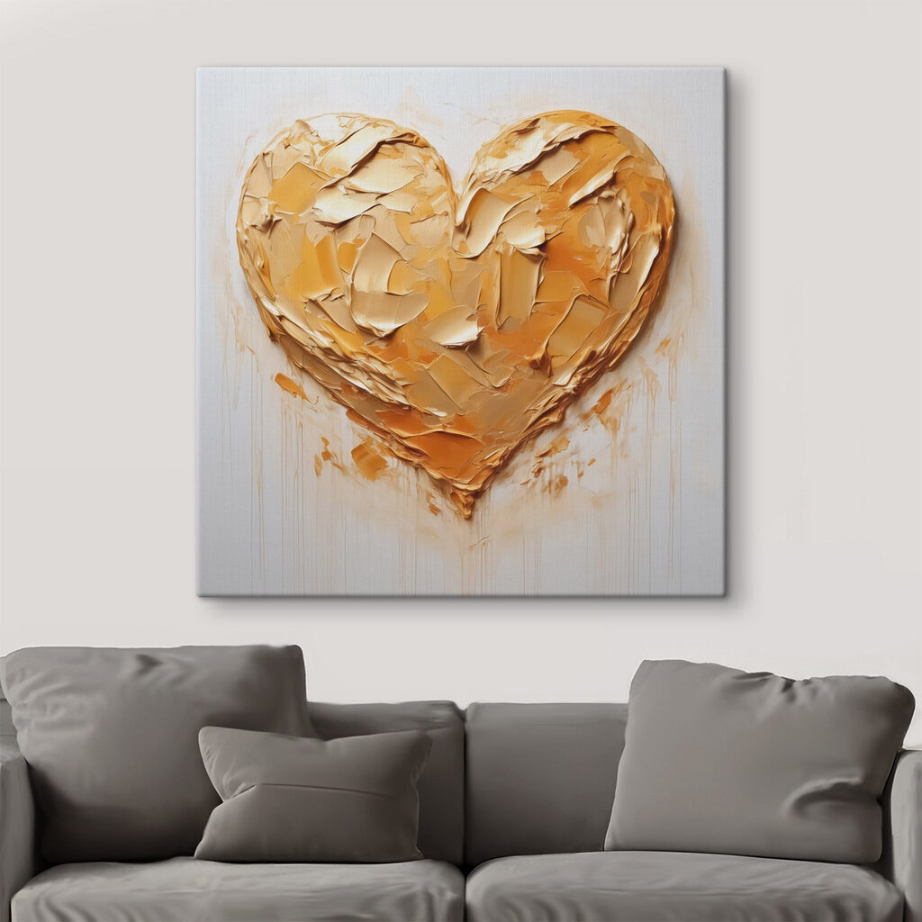 Cœur aux touches dorées — intérieur 1