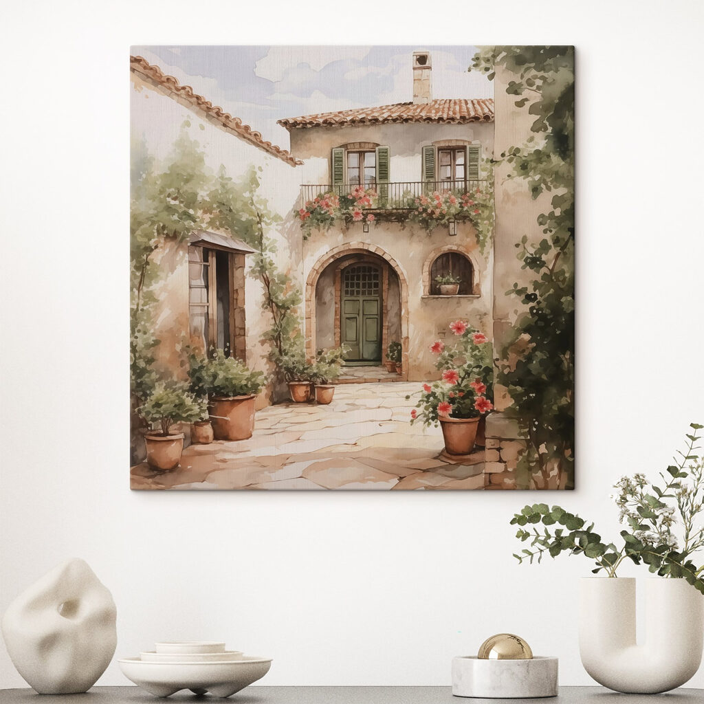 Cour aux tons olive — intérieur 1