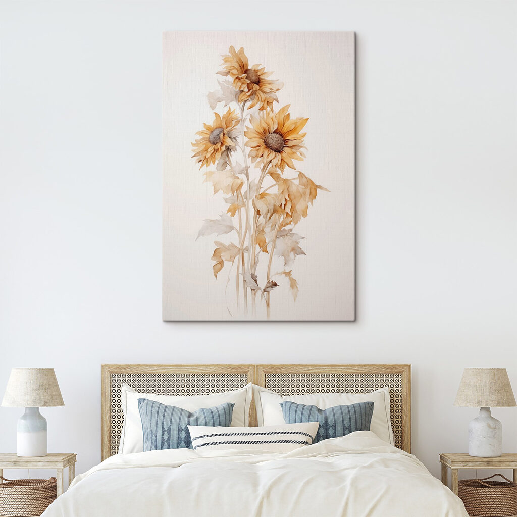 Tournesols en or pâle — intérieur 2