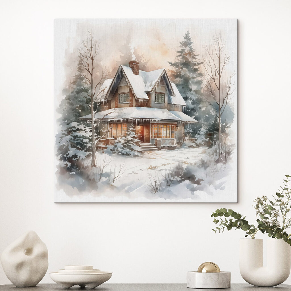 Maisonnette sous la neige — intérieur 2