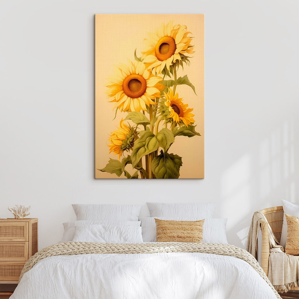 Tournesols sur beige chaud — intérieur 2