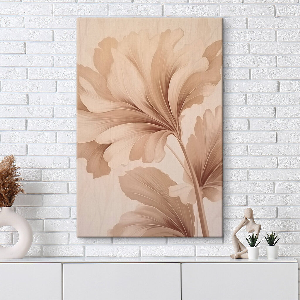 Fleur plissée couleur sable — intérieur 2