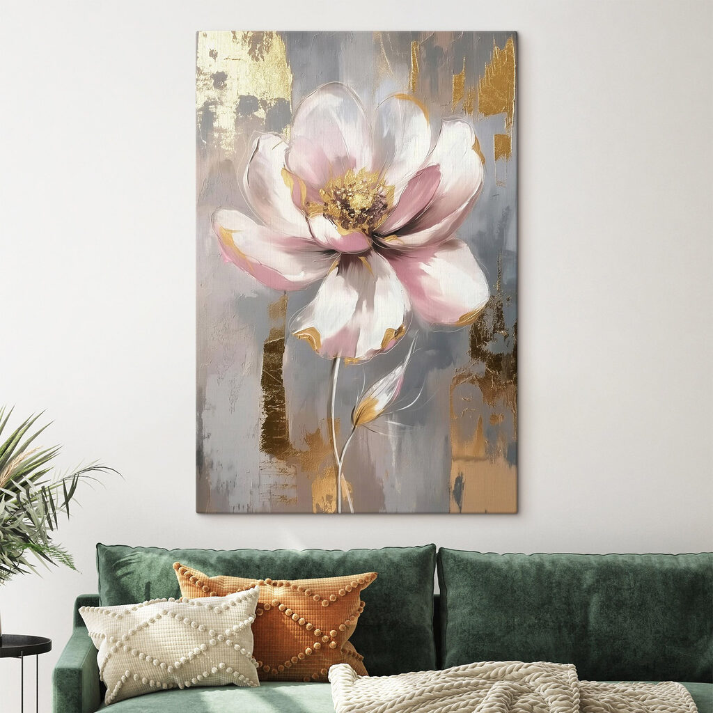 Fleur rose et or — intérieur 2