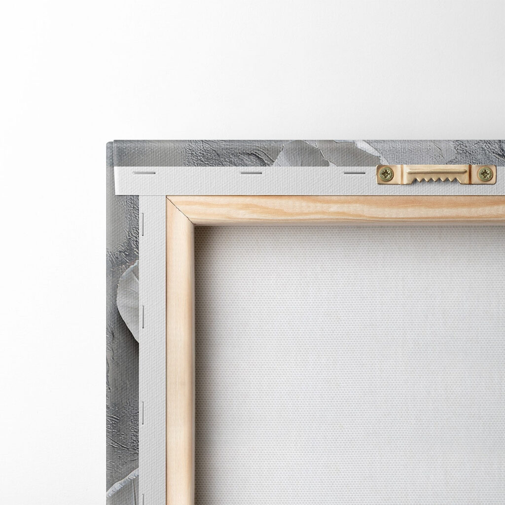 Quatre tulipes sur gris — dos