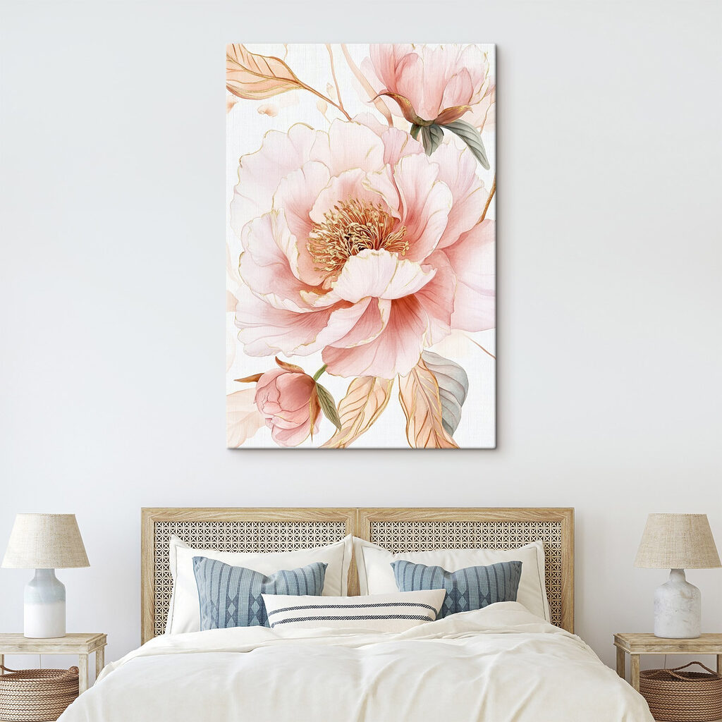 Pivoine rose liserée d’or — intérieur 2