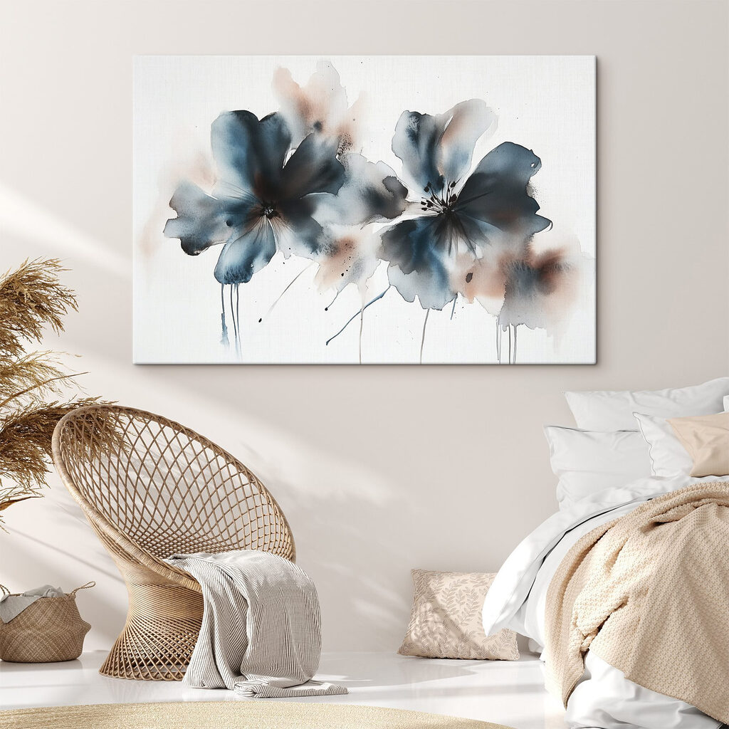 Deux fleurs bleu-vert — intérieur 1