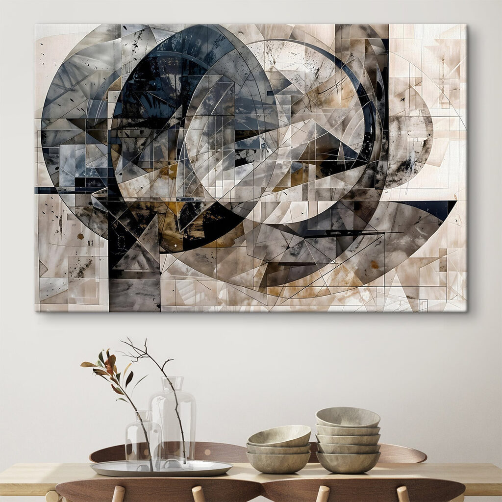 Cercles en fragments gris — intérieur 2