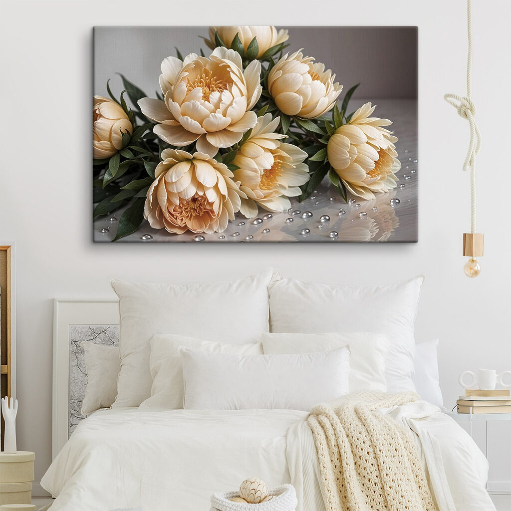 Pivoines blanc crème — intérieur 2