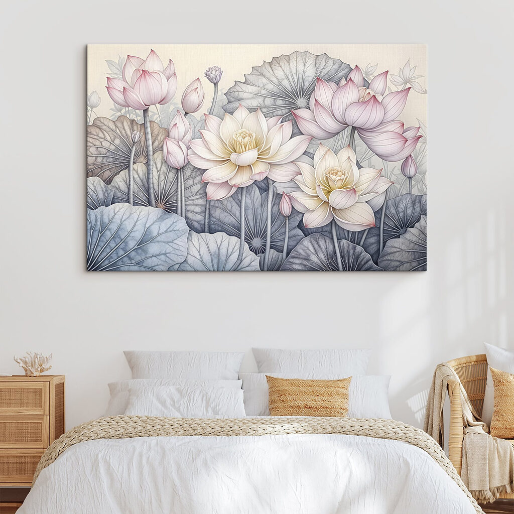 Lotus aux feuilles nervurées — intérieur 2