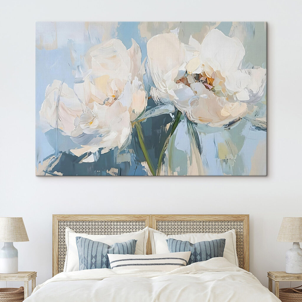 Tulipes sur bleu clair — intérieur 2