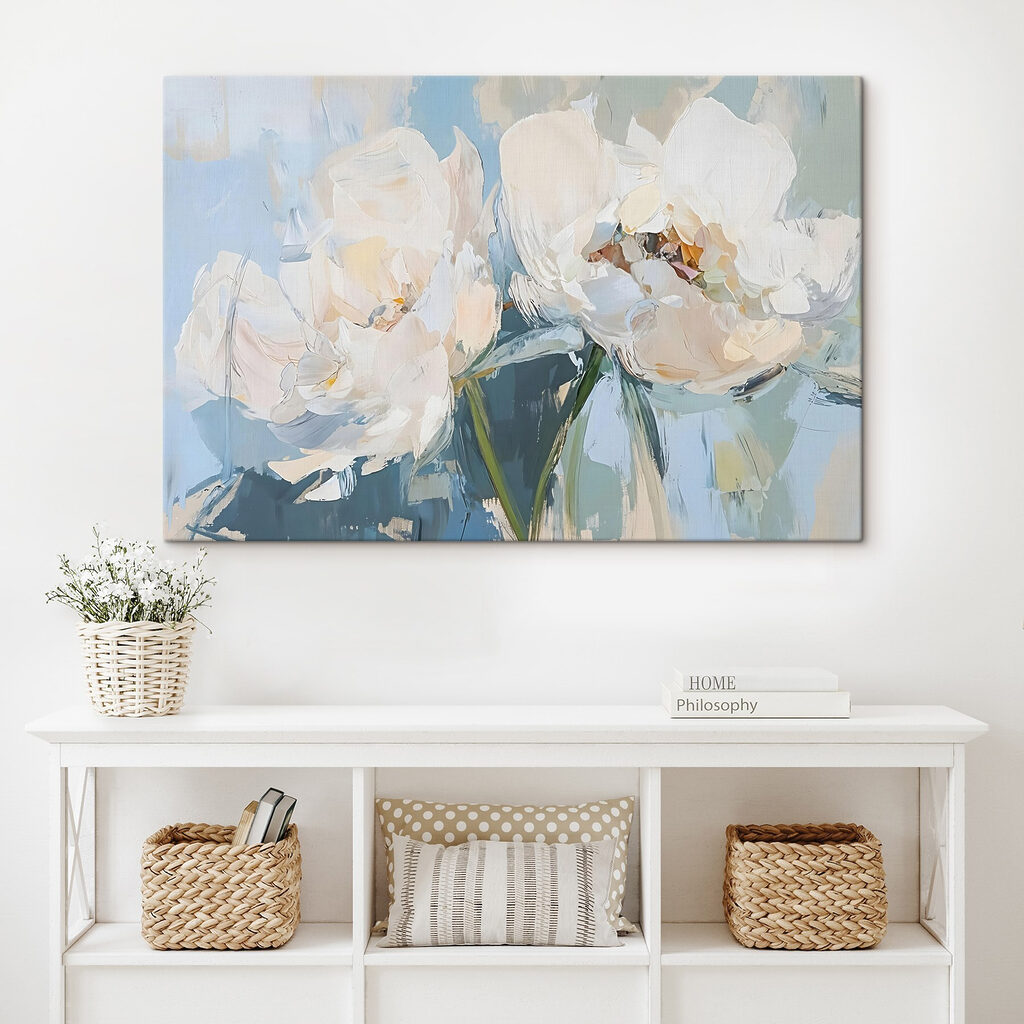 Tulipes sur bleu clair — intérieur 1