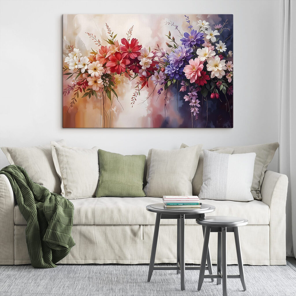 Deux bouquets colorés — intérieur 1