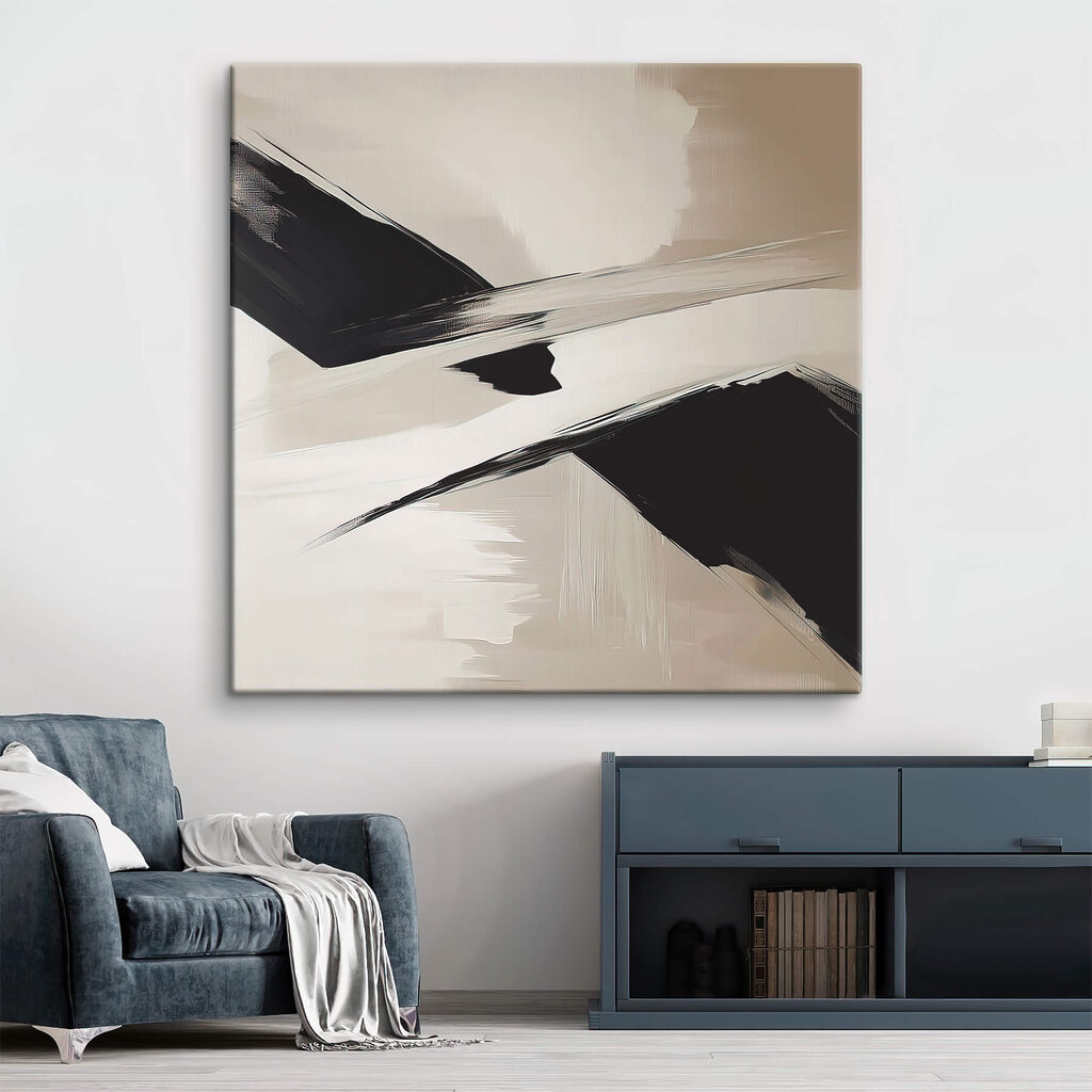 Traits noirs sur sable — intérieur 2