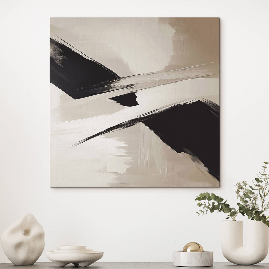 Traits noirs sur sable — intérieur 1