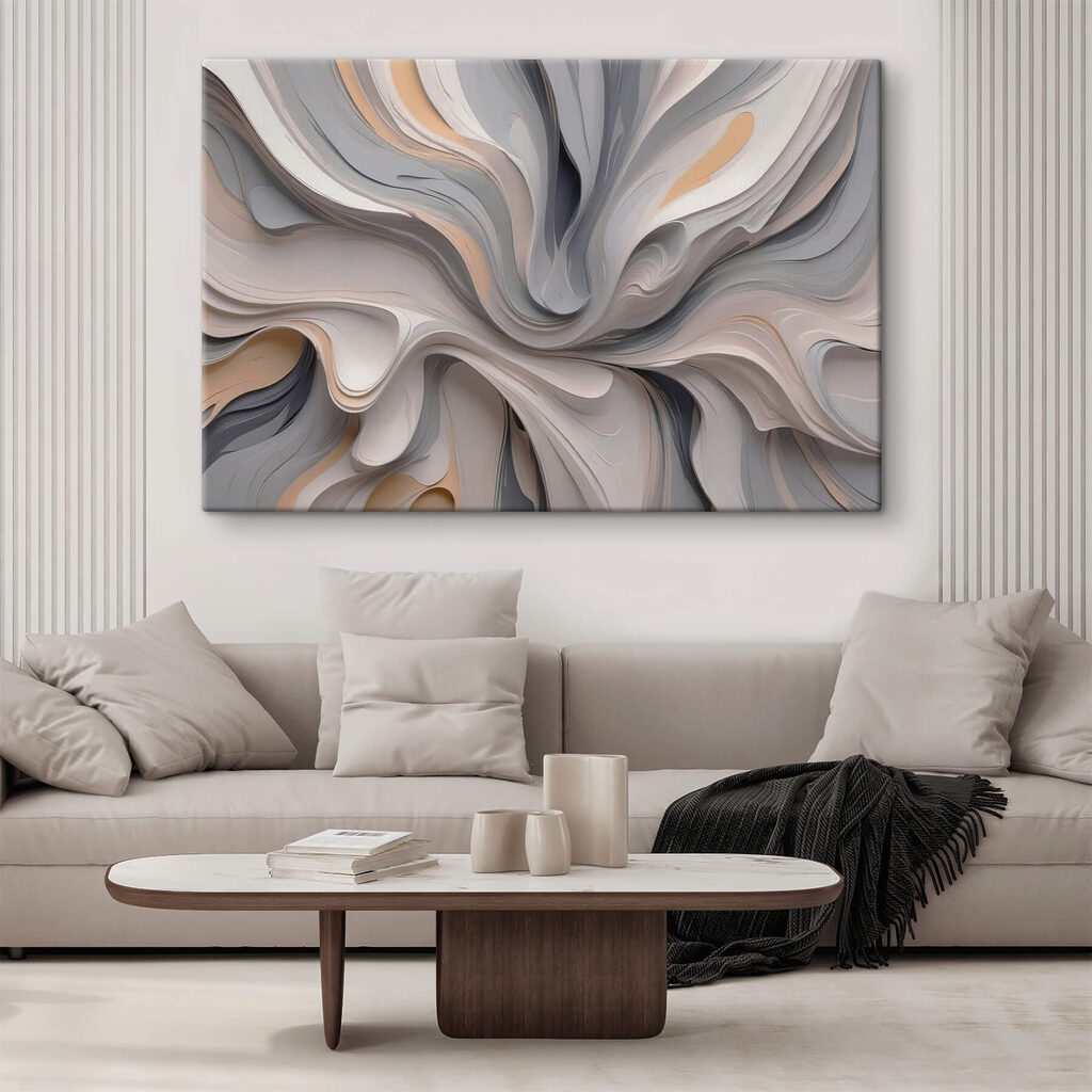 Plis gris ondulants — intérieur 1