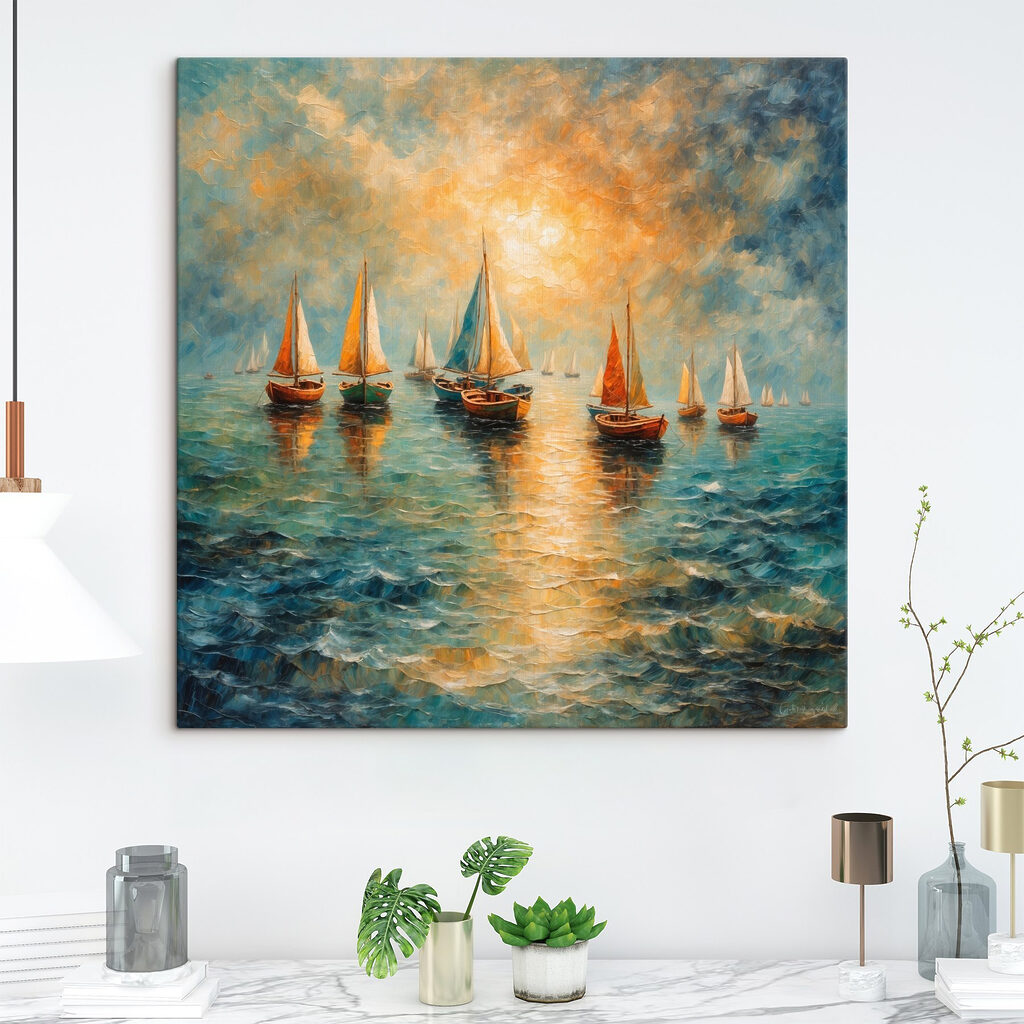 Voiles orange du soir — intérieur 1