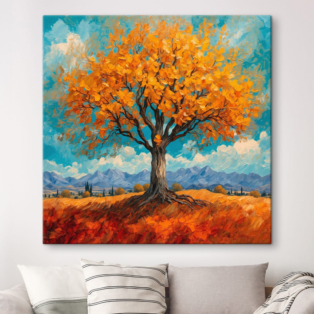 Cime orange sur bleu — intérieur 1