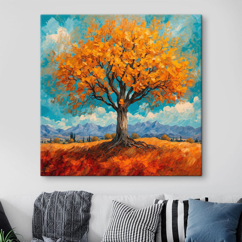 Cime orange sur bleu — intérieur 2
