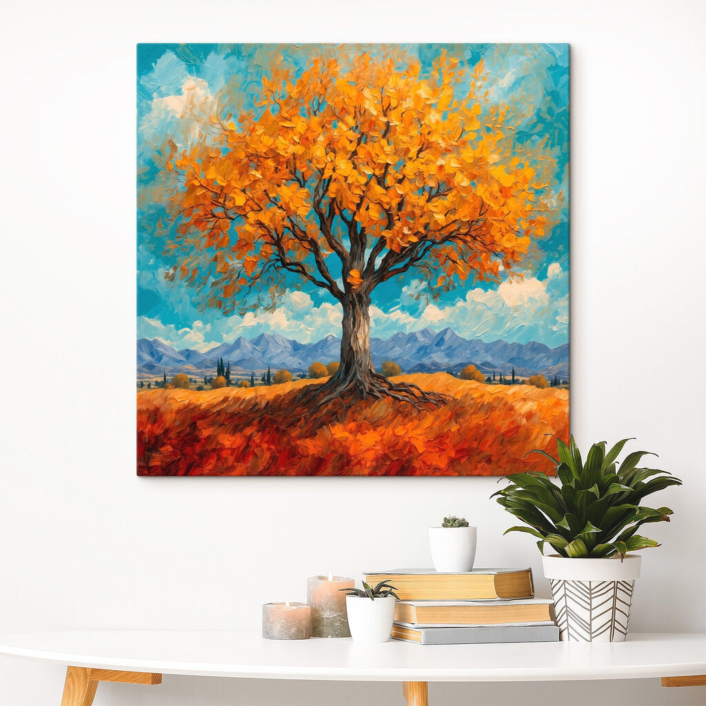 Cime orange sur bleu — intérieur 3