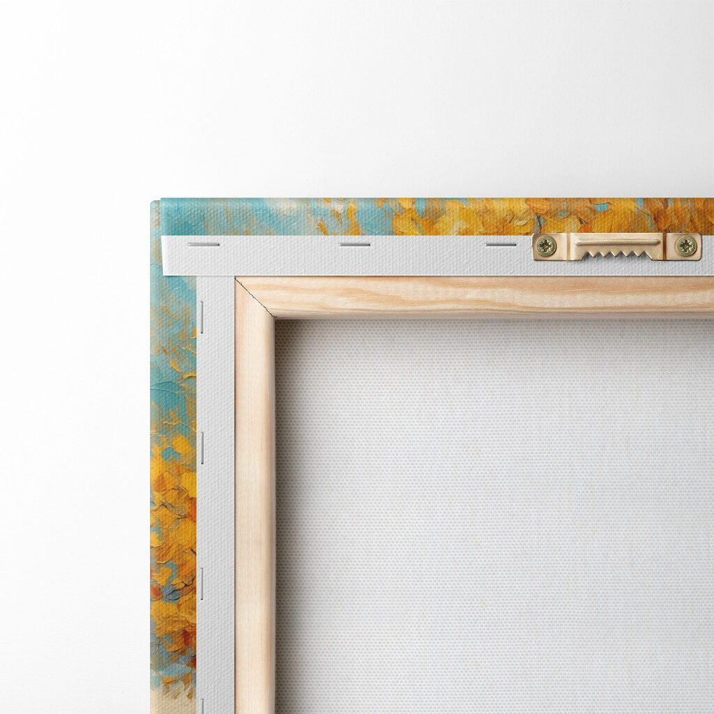 Cime orange sur bleu — dos