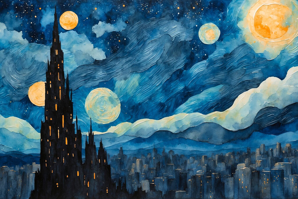 Tour sous les étoiles — motif complet