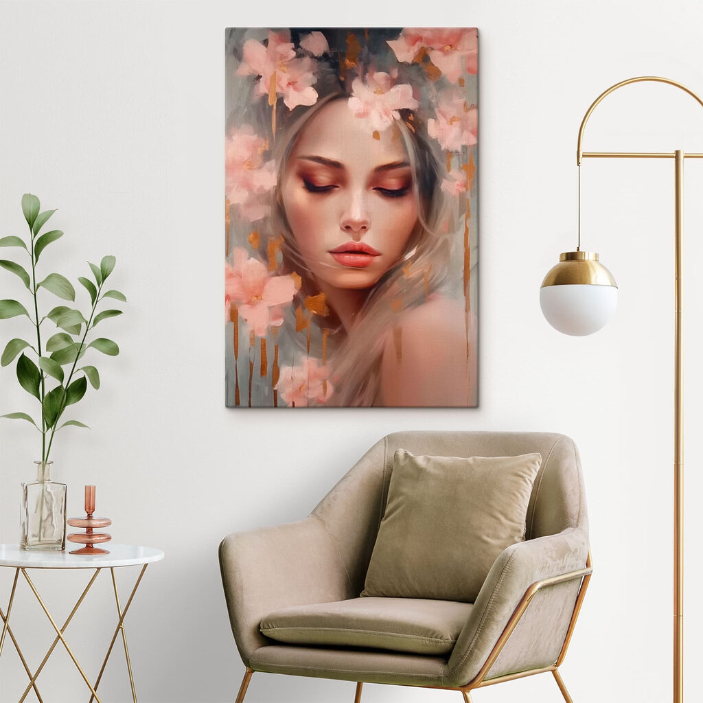 Fleurs et yeux clos — intérieur 1