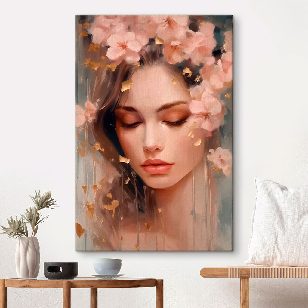 Couronne de fleurs roses — intérieur 1