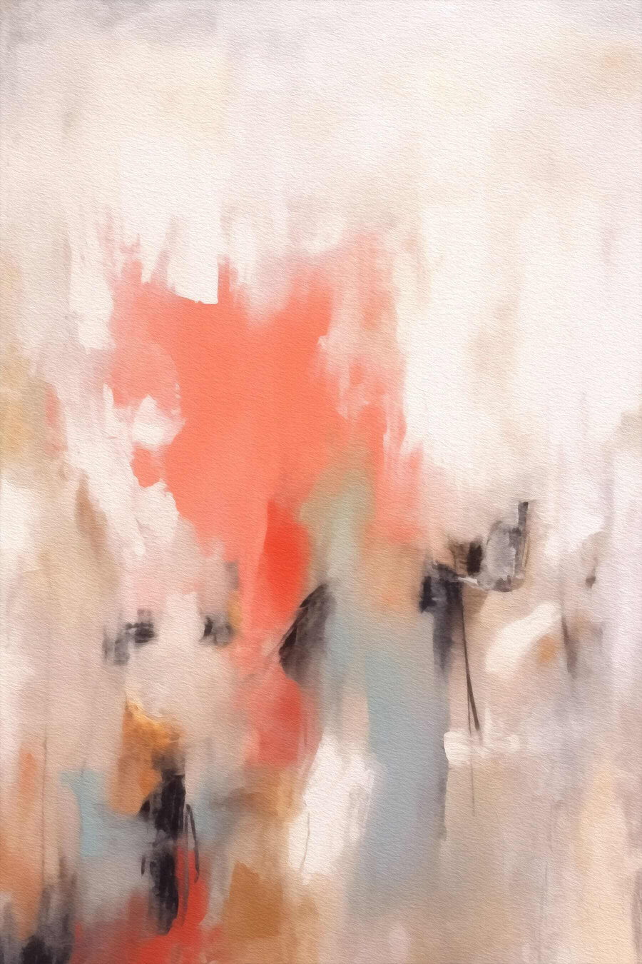 Corail et traits pâles — motif complet
