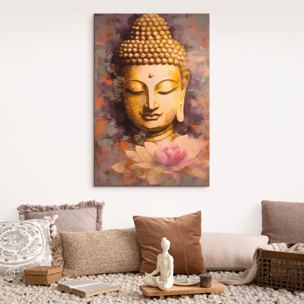 Bouddha et lotus rose — intérieur 1