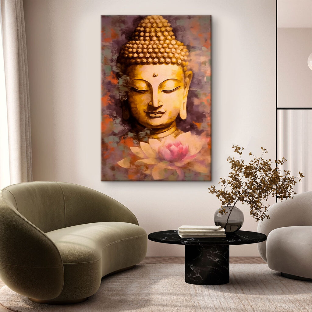 Bouddha et lotus rose — intérieur 2