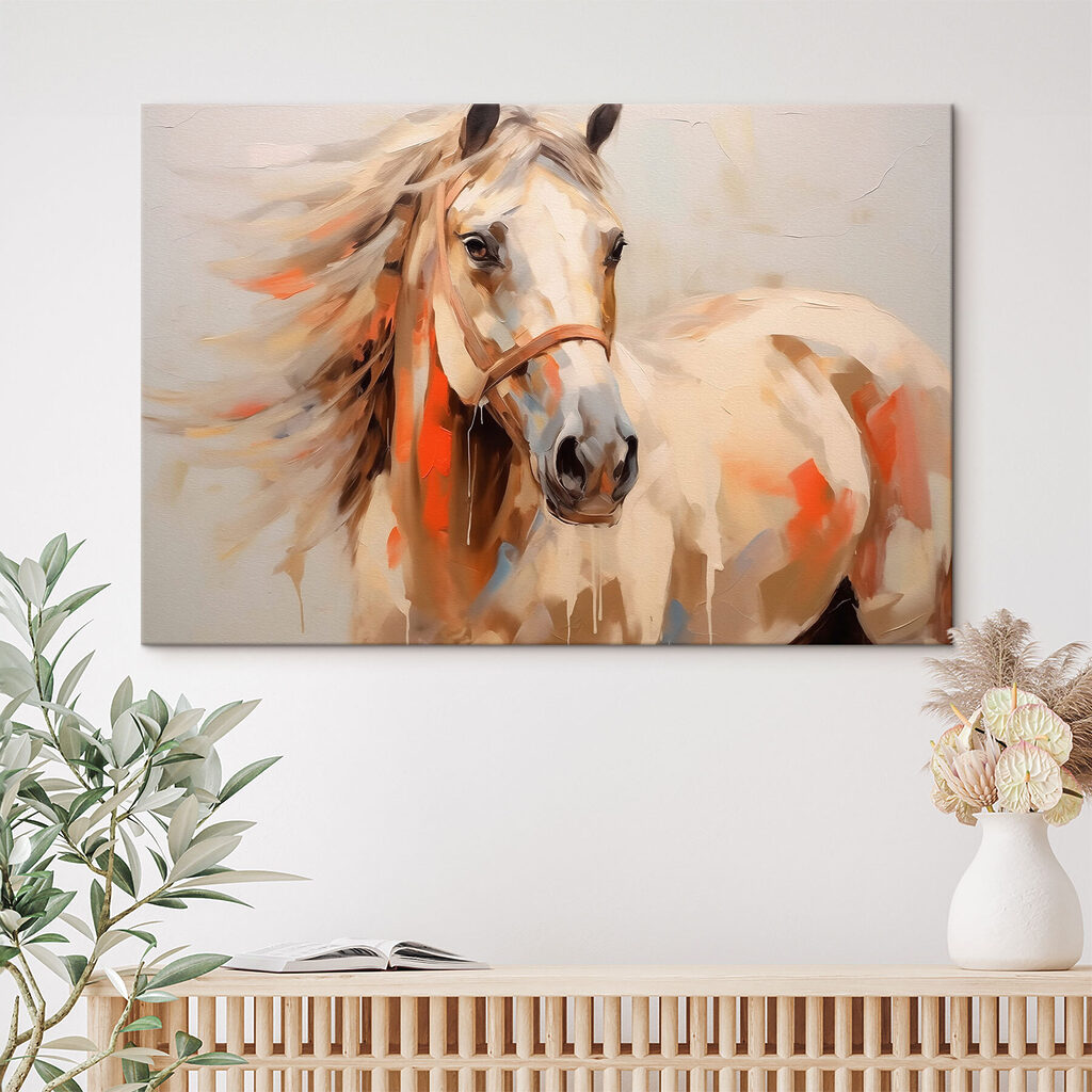 Cheval en couleurs chaudes — intérieur 2
