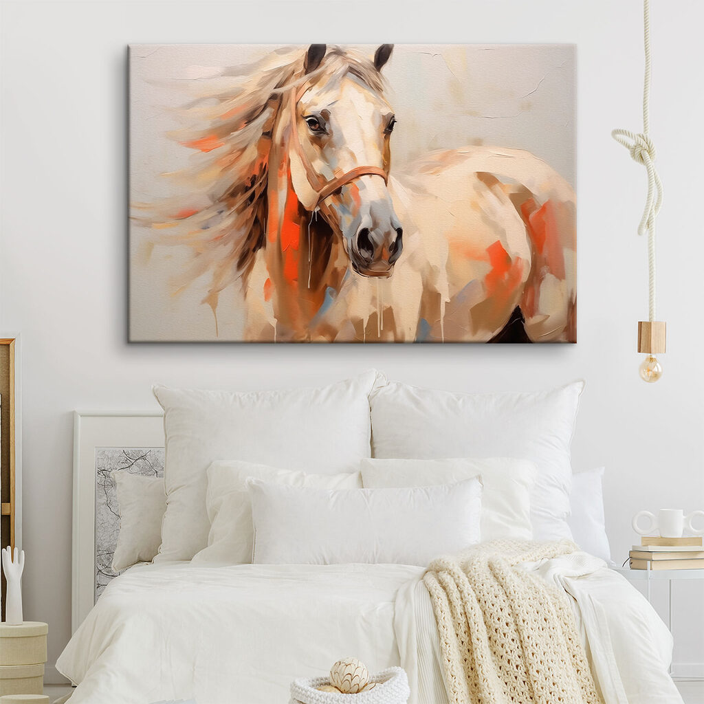 Cheval en couleurs chaudes — intérieur 1