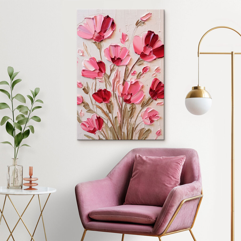 Coquelicots roses élancés — intérieur 1