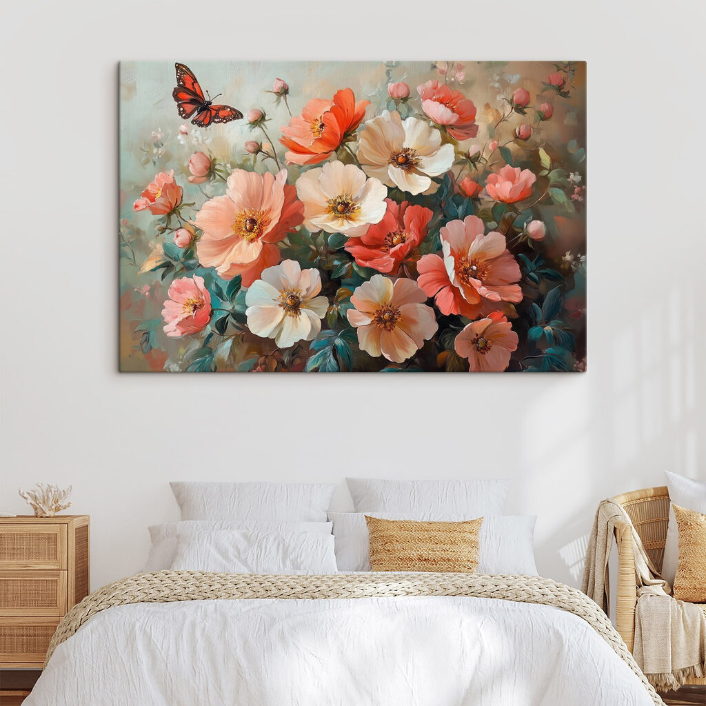 Papillon au-dessus des fleurs — intérieur 2