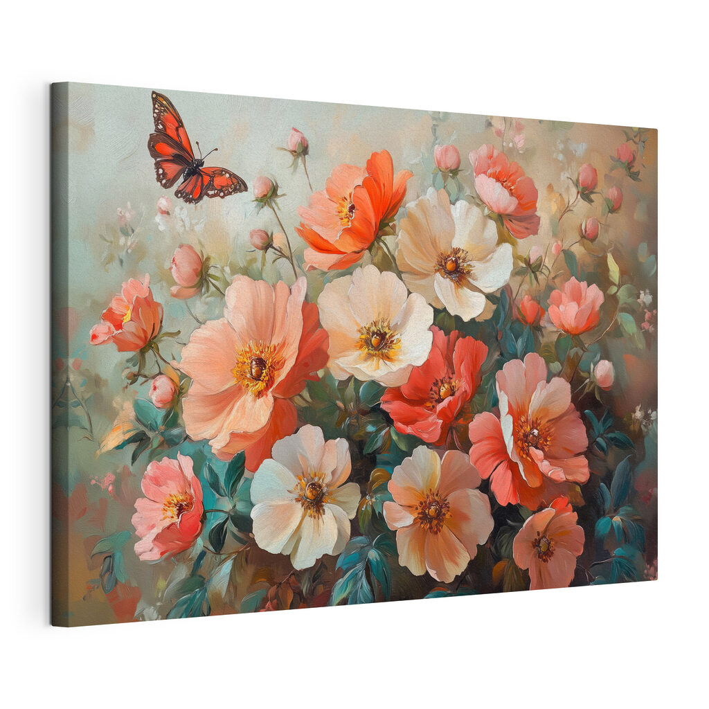 Papillon au-dessus des fleurs — vue du produit