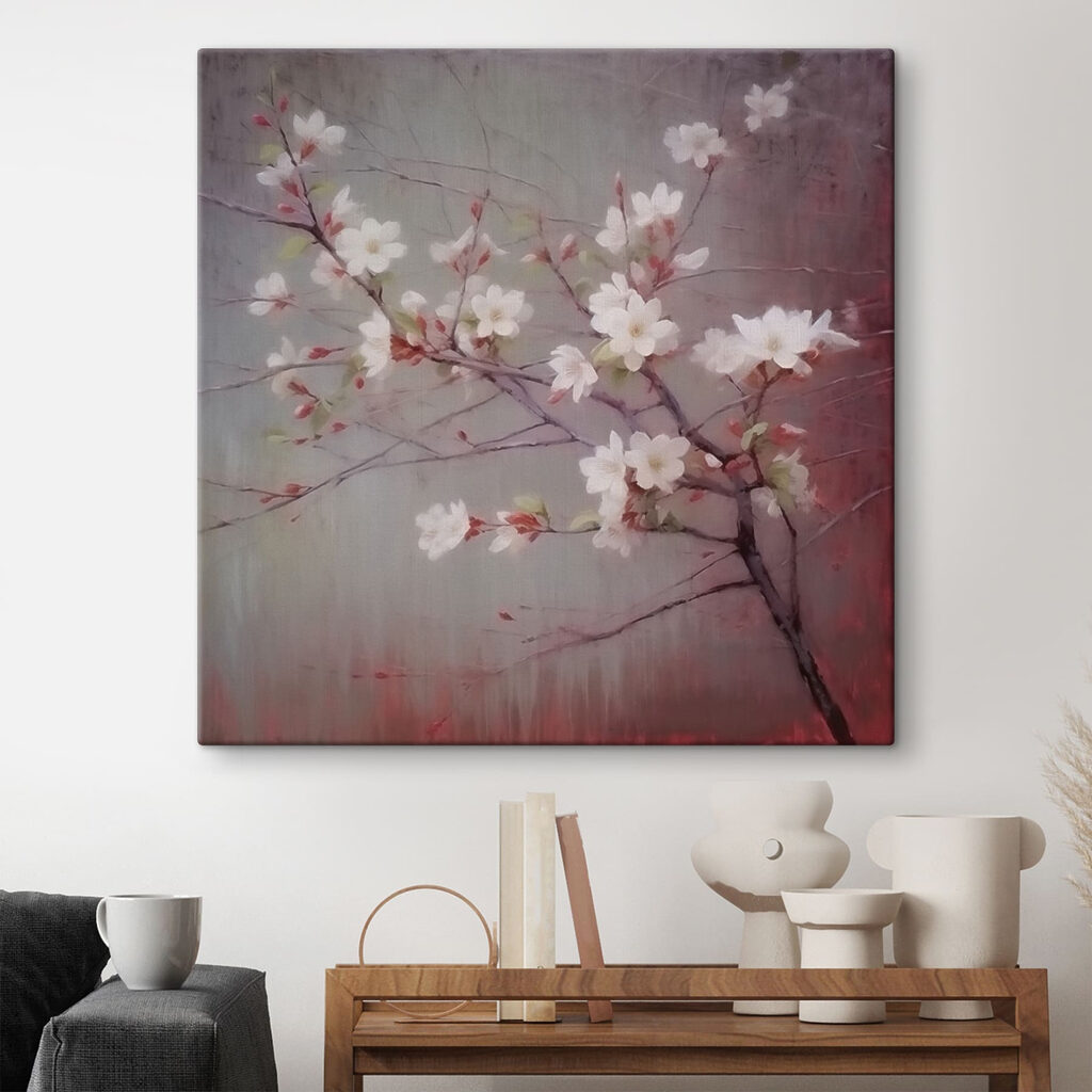 Floraison sur vieux rose — intérieur 1