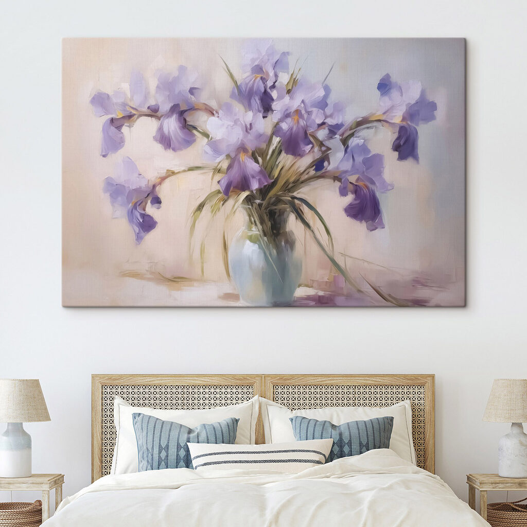 Vase d’iris violets — intérieur 2