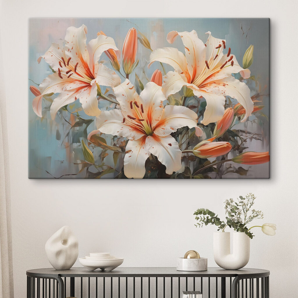 Lys au cœur pêche — intérieur 1