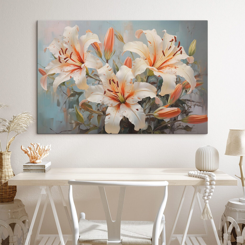 Lys au cœur pêche — intérieur 2